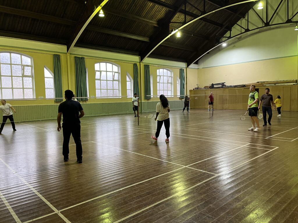 Badminton in the church hall
